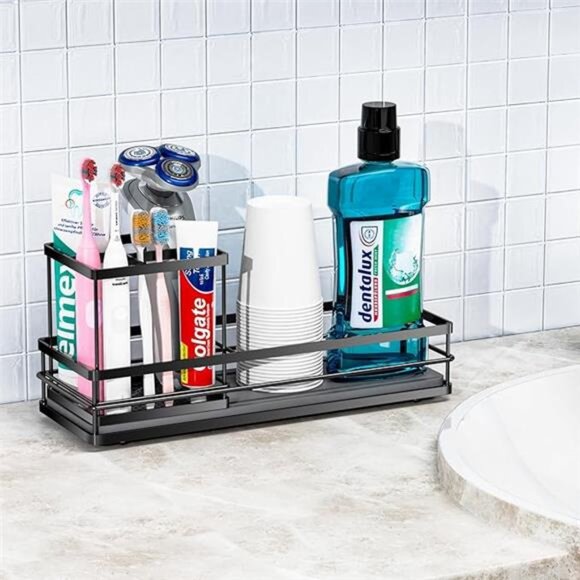 Toothbrush Holder Diatomite Electric Toothpaste Organizer Bathroom Counter Caddy - Picture 8 of 8